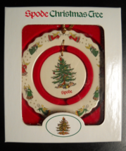Spode Christmas Tree Ornament 2000 May Company Exclusive Plaid Ribbon Boxed - $12.99