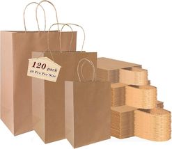 Versatile 120 Pack Brown Kraft Paper Bags - Ideal for All Celebrations - $56.38