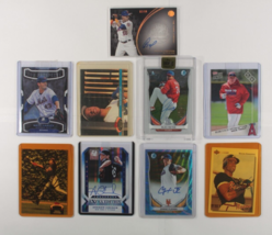 Lot Of 9 Collectible Baseball Cards Topps Bowman Modern Vintage - £168.21 GBP