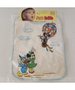 New Vintage 1972 Baby Bib Plastic &amp; Terry Disney Mickey Minnie Donald Gl... - €12,13 EUR