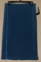Nwt Womens $50 Picadilly Fashions China Blue Stretchy Knit Skirt Size L - £22.06 GBP