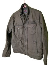 Levis Quilted Trucker Jacket Mens Size Large Olive Green Grunge Skater Workwear - £115.63 GBP