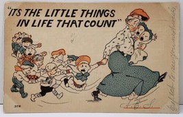 It&#39;s the Little Things In Life That Count Womam w/ Lots of Kids 1905 Pos... - £5.56 GBP