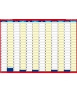 Perpetual Year Planner Calendar Office Glossy Poster A2 59cm x 42cm BLPA... - $117.72 MXN
