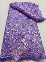 YQOINFKS Cord Fabric Dress Net Swiss Voile Sequin Embroidered Tulle Lace Sewing - $80.99