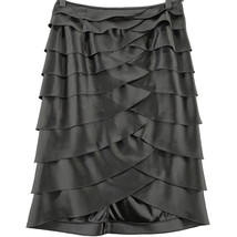 Adrianna Papell Womens Skirt Black Size 6 100% Polyester Zipper In The Back - $25.65