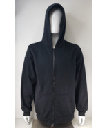 Full-Zip Hoodie Fleece Jacket Long Sleeve Black Sweatshirt  Small SKU #0... - $30.63 CAD