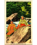 Vintage Linen Postcard Two Attractive Cherokee Maidens In Native Costume... - £3.10 GBP