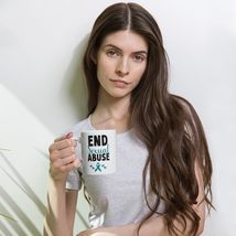 End Sexual Abuse Violence Sexual Assault Awareness White Mugs - $18.61+