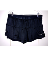 NIKE DRI FIT LADIES BLACK &quot;JUST DO IT&quot; ATHLETIC LINED SHORTS-XL-WORN ONCE - £8.82 GBP