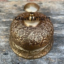 Designer Brass Handcrafted Desk Bell Nautical Vintage Table Bell Gift Bell - £38.54 GBP