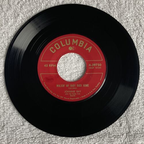 Johnnie Ray - Walkin&#39; My Baby Back / Give Me Time - (Columbia 45 rpm, 1952) - $7.42