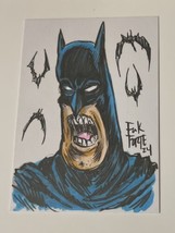 Batman The dark Knight  Sketch Card By Frank Forte Original Art Marker Drawing - £18.52 GBP