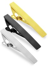 3-Pack Mens Exquisite Tie Bar Pinch Clip Classic Tie Pins Set Regular Ties 2.2 - £27.79 GBP