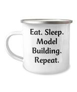 Model Building Funny Mugs, Eat Sleep Model Building Repeat, Christmas Un... - $24.45