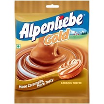 Alpenliebe Gold Rich  Milky Caramel Toffee, Candy Pouch, (100 Pcs) - £15.20 GBP