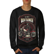 Wellcoda Hip Bearded Biker Mens Sweatshirt, Vintage Casual Pullover Jumper - $33.82+