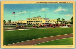 Washington National Airport Terminal Dc Unp Non Usato Lino Cartolina H14 - £3.98 GBP