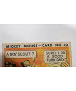 1935 MICKEY MOUSE Bubble Gum Card A Boy Scout Sure! # No 20 WALT DISNEY ... - $7,180.34 MXN