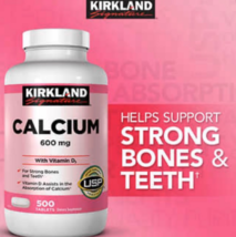 Kirkland Signature Calcium Citrate Magnesium &amp; Zinc 500&#39;s healthy bones &amp; teeth  - £78.24 GBP
