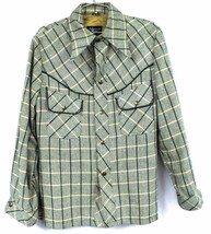 RETRO VTG American Male Jacket 70S Superfly Plaid Belt Back Snap Men S 4... - $57.02