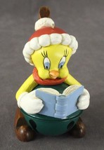 Looney Tunes TWEETY BIRD Metal Christmas Tree Ornament Green Jingle Bell... - $20.69