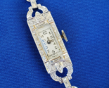 EARTH MINED DIAMOND ORIGINAL ART Deco Gatsby era Watch Vintage Solid PLA... - $3,320.25