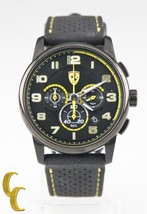 Men&#39;s Scuderia Ferrari Chronograph Watch, Black Silicone Strap 44mm 830061 - £132.11 GBP