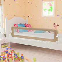 Toddler Safety Bed Rail Taupe 180x42 cm Polyester - £29.10 GBP