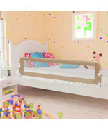 Toddler Safety Bed Rail Taupe 180x42 cm Polyester - £29.11 GBP