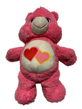 Love A Lot Care Bear Gitter Eyes Pink W/ Hearts On Belly - £10.04 GBP