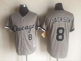 Men&#39;s Bo Jackson #8 Jersey White Sox Throwback Gray Uniform - £36.51 GBP