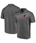 NWT Men's 6XL MLB Majestic baltimore orioles Polo Shirt cool base grey/orange - $33.24