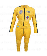 New Woman&#39;s Kill Bill Movie Yellow Cowhide Motorcycle Leather Two Piece ... - £312.72 GBP+