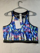 Fabletics Sports Bra Women Size Large Multicolor Polyester Wide Strap Ro... - $22.08