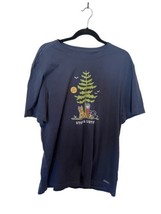 Life Is Good Mens Crusher Lite Blue T Shirt Tee Stop And Listen L - Nwt - £17.26 GBP