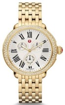 Michele Serein Diamond Gold Tone Chronograph Lady&#39;s Watch MWW21A000011 - £954.58 GBP