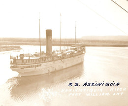 Assiniboia Steamship Great Lakes Vintage Real Photo Postcard Rppc - £10.64 GBP