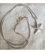 Sterling Silver CZ Gemstone Starfish Pendant LC on Boxchain Necklace Italy - $33.45 CAD
