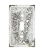Distressed White Metal Single Switch Plate Home Decoration Office Decor - £8.64 GBP