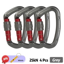 Outdoor Professional  Climbing Carabiner 25kN Lock D-shape Safety Buckle For Key - £99.10 GBP
