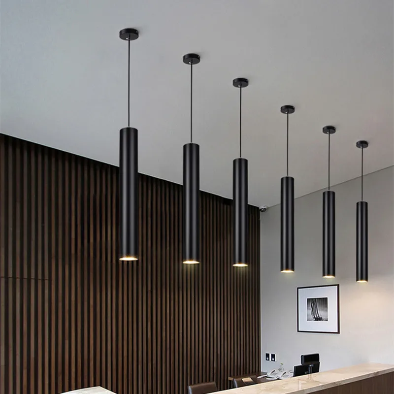Modern led Pendant Lamp Long Tube Lamp Kitchen Island Dining Room Shop Bar - £16.80 GBP+