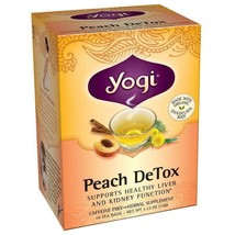 Yogi Tea Herbal Teas Peach DeTox 16 tea bags - £7.94 GBP