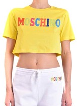 Moschino  Women T-Shirt Yellow Designer Logo Fashion Top 2025 Collection - $326.48 CAD