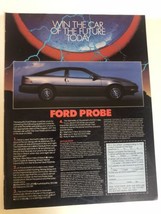 1988 Ford Probe Vintage Print Ad Advertisement pa11 - £5.28 GBP