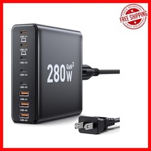 Fast Charging 280W USB-C Hub with 8 Ports - Compatible with Laptops &amp; Ph... - $1,013.76 MXN
