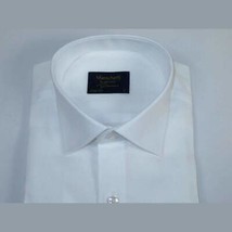 Men 100% Cotton Shirt Manschett Quesste Turkey Slim Fit 6041-01 White Fancy image 2