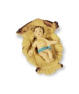 Vintage BABY JESUS Christmas Nativity Chalkware Plaster Figurine Removable - £15.24 GBP