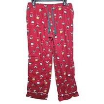 Red Cat Print Cotton Pajama Pants Size Small - £19.46 GBP