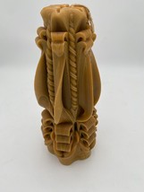 Hand Carved Paraffin Candle  12 Inch Xtra Large Excellent Condition Vintage - £13.34 GBP